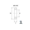 Roulement BlackBearing B5 609-2RS 9x24x7 mm acier Roulement BlackBearing B5 609-2RS 9x24x7 mm acier