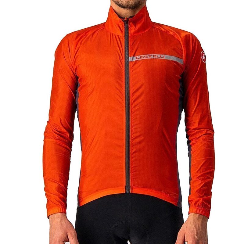 Photo Veste vélo coupe-vent Castelli Squadra Stretch Jacket orange S