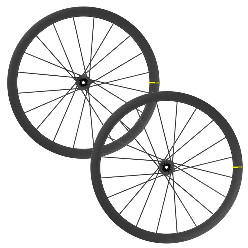 Roues velo route carbone Mavic Cosmic Ultimate disques a boyaux