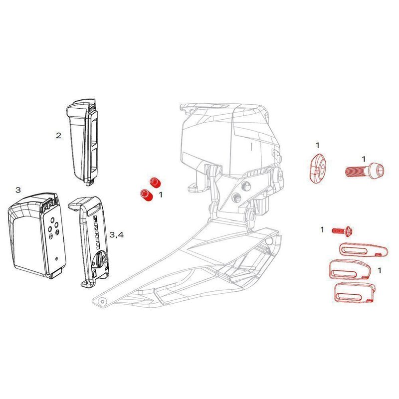 Kit pièces de rechange pour dérailleur avant Sram Red E-Tap AXS