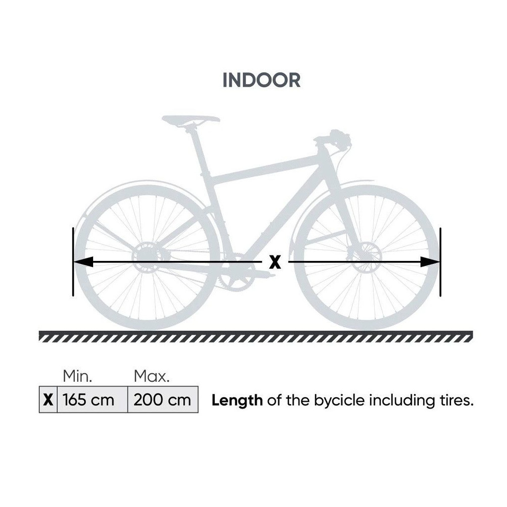Velo Sock Housse de protection pour vélo d'intérieur pour le rangement et le transport, tissu extensible anti-saleté, housse de protection pour vélo – Noir