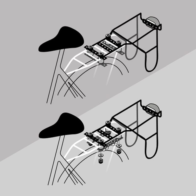 Extension porte-bagages vélo Basil pour combinaison porte-bébé + porte-bagages