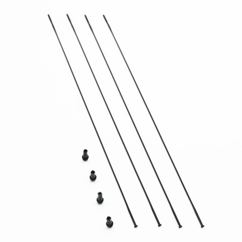 Kit 4 rayons roue vélo route Wind 40 DB avant droit / arrière droit