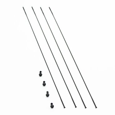 Kit 4 rayons roue vélo route Wind 40 DB avant droit / arrière droit