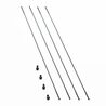 Kit 4 rayons roue vélo route Wind 40 DB avant droit / arrière droit