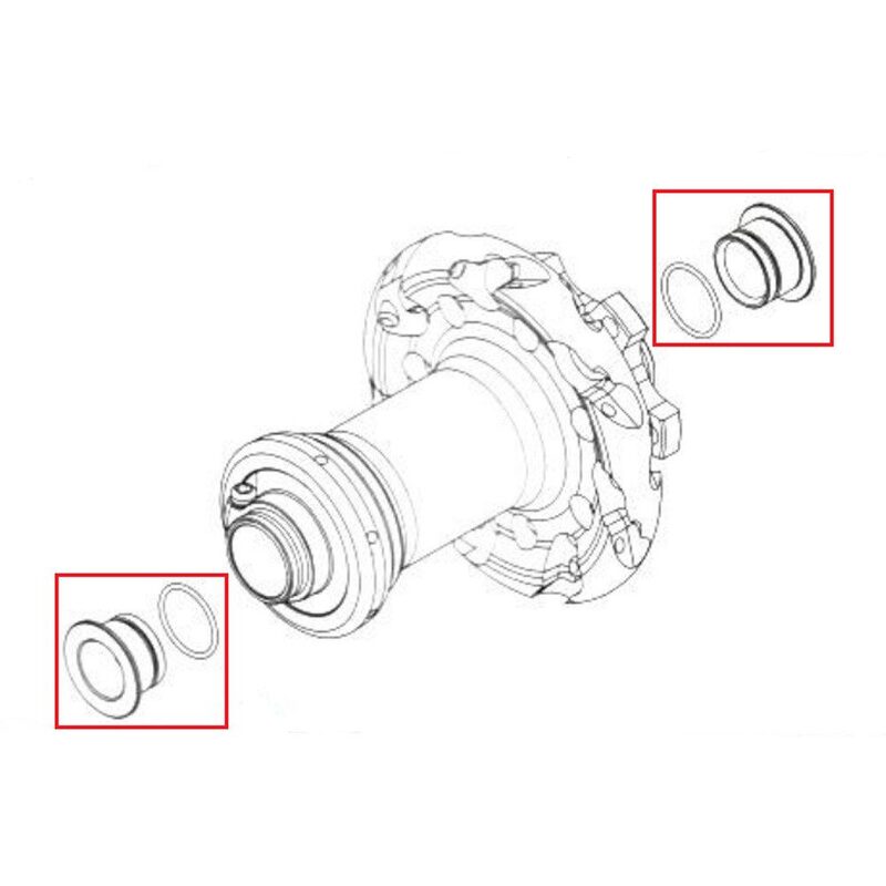 Fulcrum voorwielasadapters voor racefietsen 12x100 - KITFCFA12