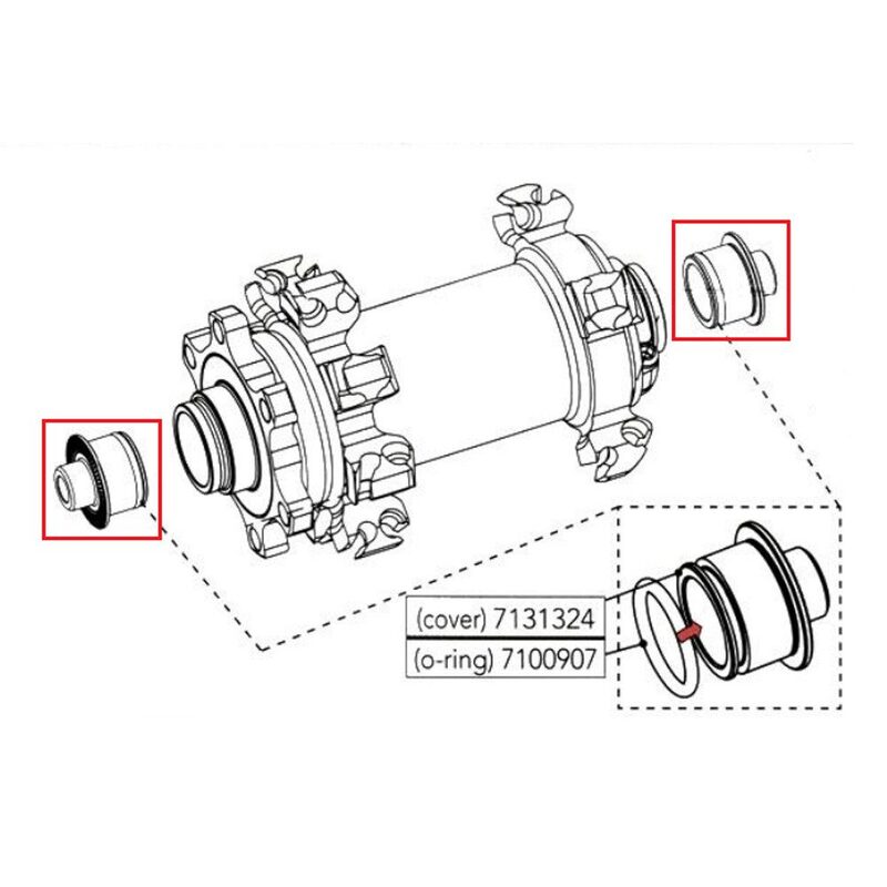 Adaptateurs axe roue avant VTT Fulcrum 9x100mm, RM11-TAQR