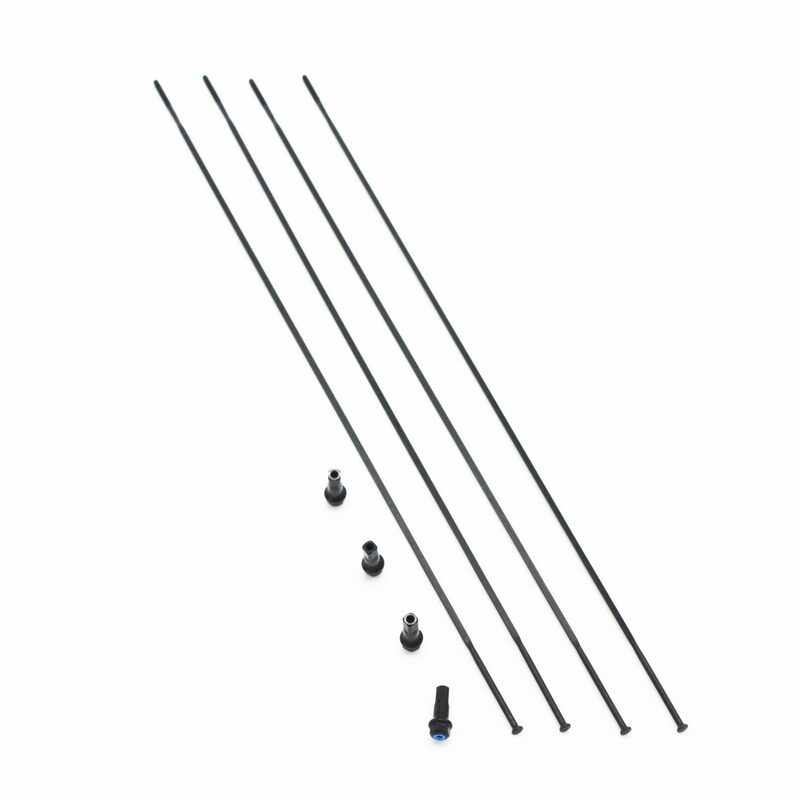 set van 4 achterste spaken Fulcrum Wind 40c Racing Quattro Carbon - R4-018C