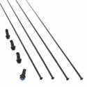 kit 4 rayons arrières droit Fulcrum Wind 40c Racing Quattro Carbon - R4-018C