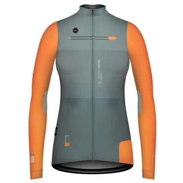 Maillot vélo manches longues femme Gobik Cobble Nectarine