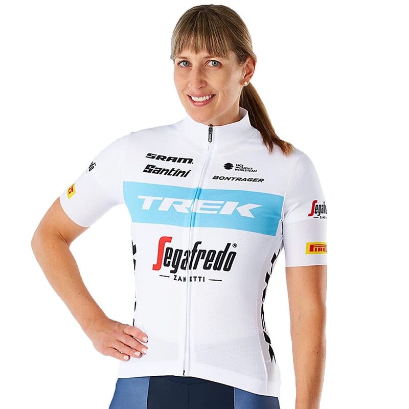 Santini Trek Segafredo replica 2022 dames fietsshirt met korte mouwen