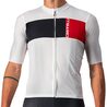 Camisola de ciclismo de manga curta Castelli Prologo 7 branco e preto