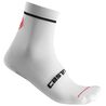Zomerse fietssokken Castelli Entrata 9 wit zwart rood