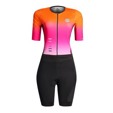 Combinaison vélo manches courtes femme Mauro Ribeiro rose