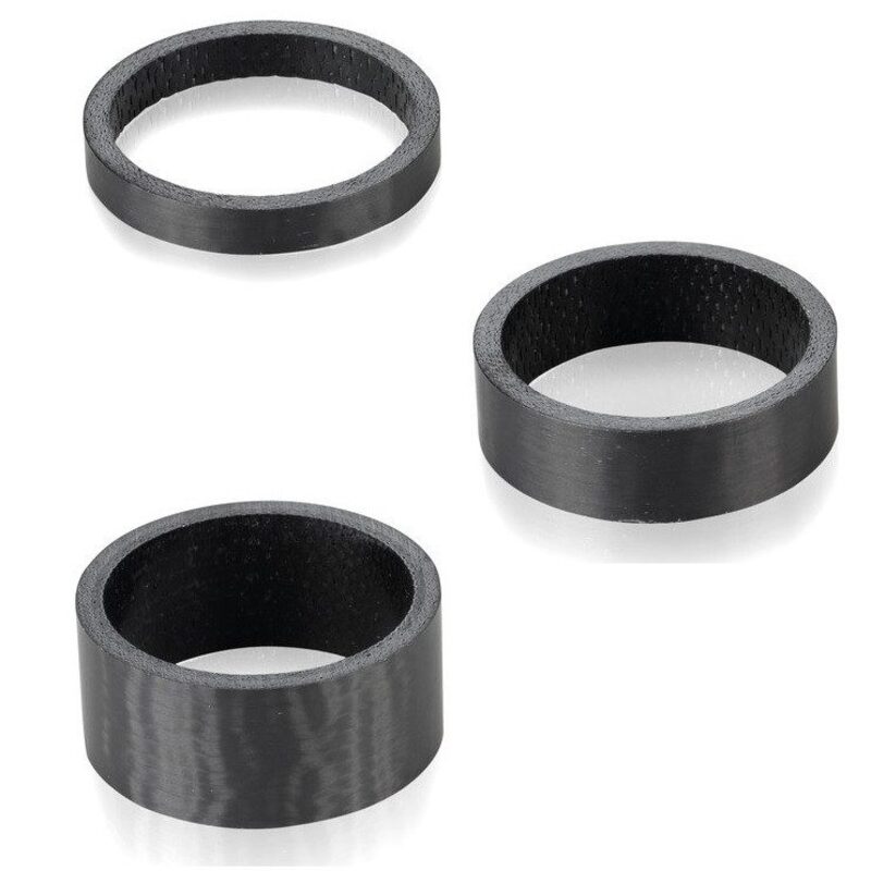 Entretoises carbone jeu de direction vélo route et VTT 1 pouce 1/8ème