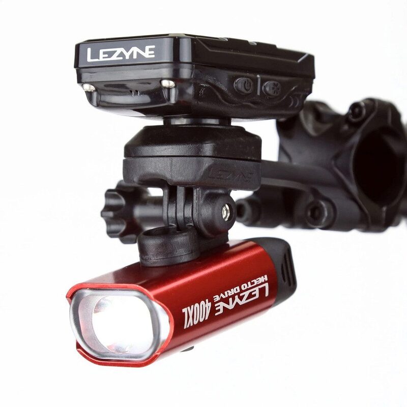 Adaptateur GoPro et éclairage pour support compteur Lezyne