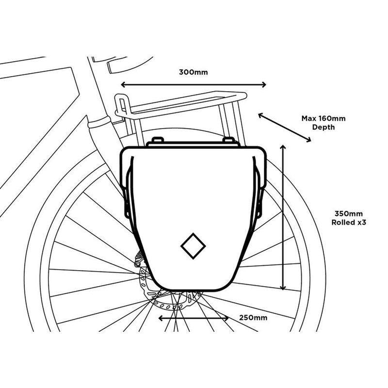 Sacoche vélo pour porte-bagages Restrap Pannier - Small 13L