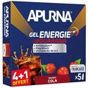 Doos met 4 energiegels + 1 gratis - Apurna Energiegels Guarana Cola