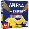 Boîte de 4 gels énergétiques + 1 gratuit - Apurna Gel Energie Citron Caféine