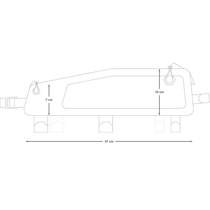 Sacoche de cadre bikepacking Apidura Backcountry Long Top Tube Pack 1.8L