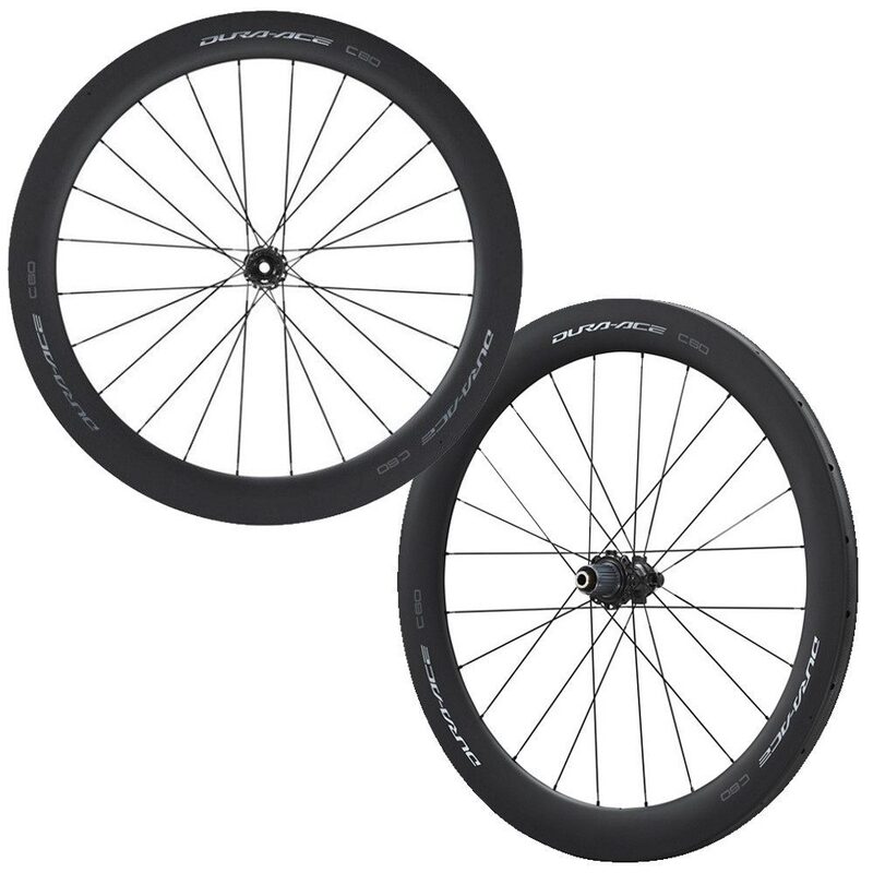 Roues vélo route carbone Shimano WH-R9270-C60 disques à boyaux