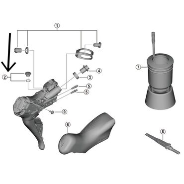 Vis de purge avec joint manette Shimano Dura-Ace 12v ST-R9270