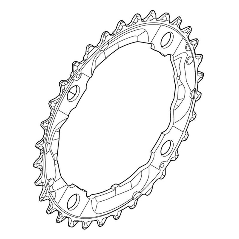 Plateau VTT Shimano Deore FC-M532 36D Argent Plateau VTT Shimano Deore FC-M532 36D Argent