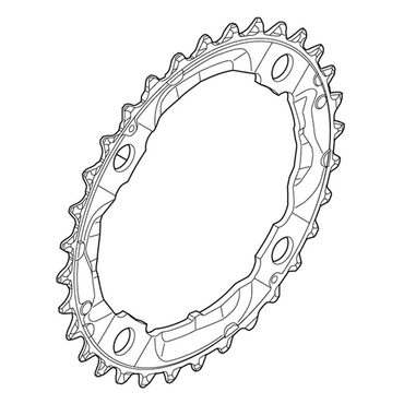 Plateau VTT Shimano Deore FC-M532 36D Argent