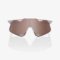 Lunettes Vélo 100% Hypercraft Matte Stone Grey Hiper Crimson Silver Mirror Lens
