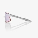 Lunettes Vélo 100% Hypercraft Matte Stone Grey Hiper Crimson Silver Mirror Lens