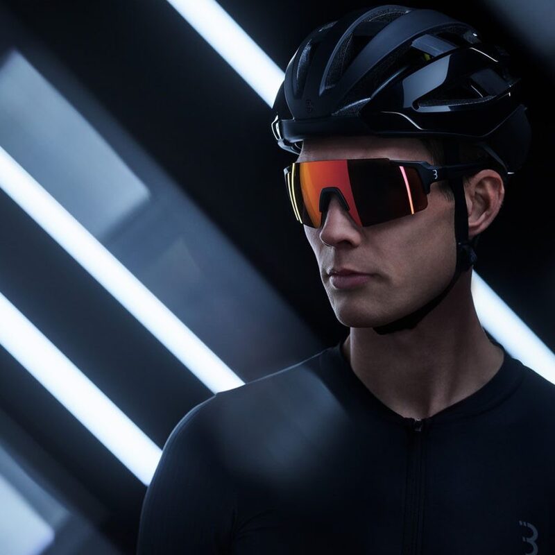 Lunettes vélo BBB FullView HC Noir Mat / Rouge