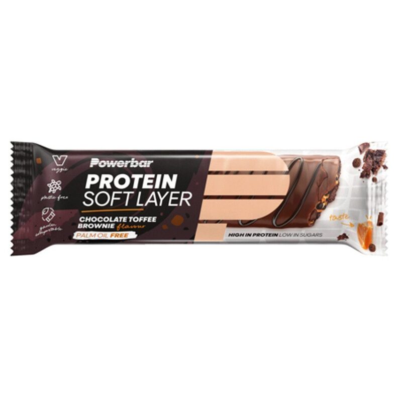Barre récupération PowerBar Protein Soft Layer Chocolate Toffee Brownie 40g