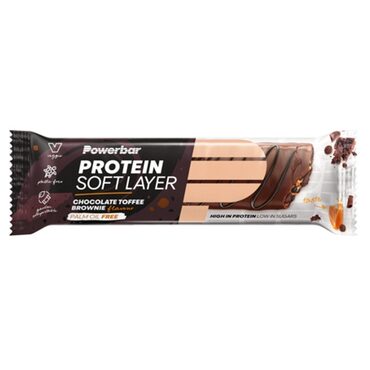 Barre récupération PowerBar Protein Soft Layer Chocolate Toffee Brownie 40g