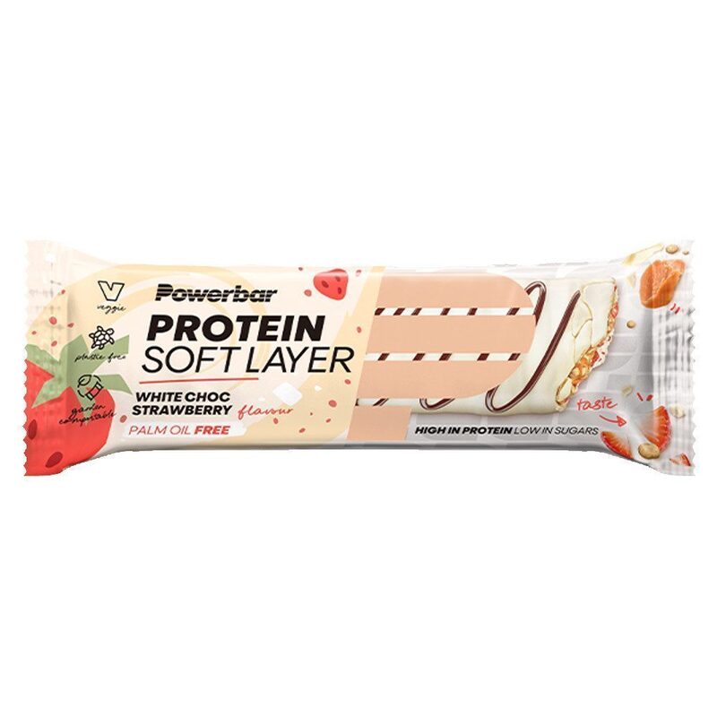 Barre récupération PowerBar Protein Soft Layer White Choc Strawberry 40g