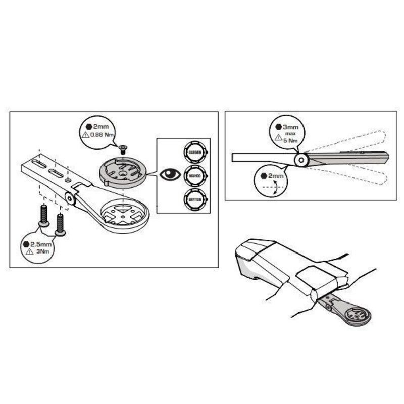 Support compteur vélo déporté PRO Vibe Evo PRAC0228