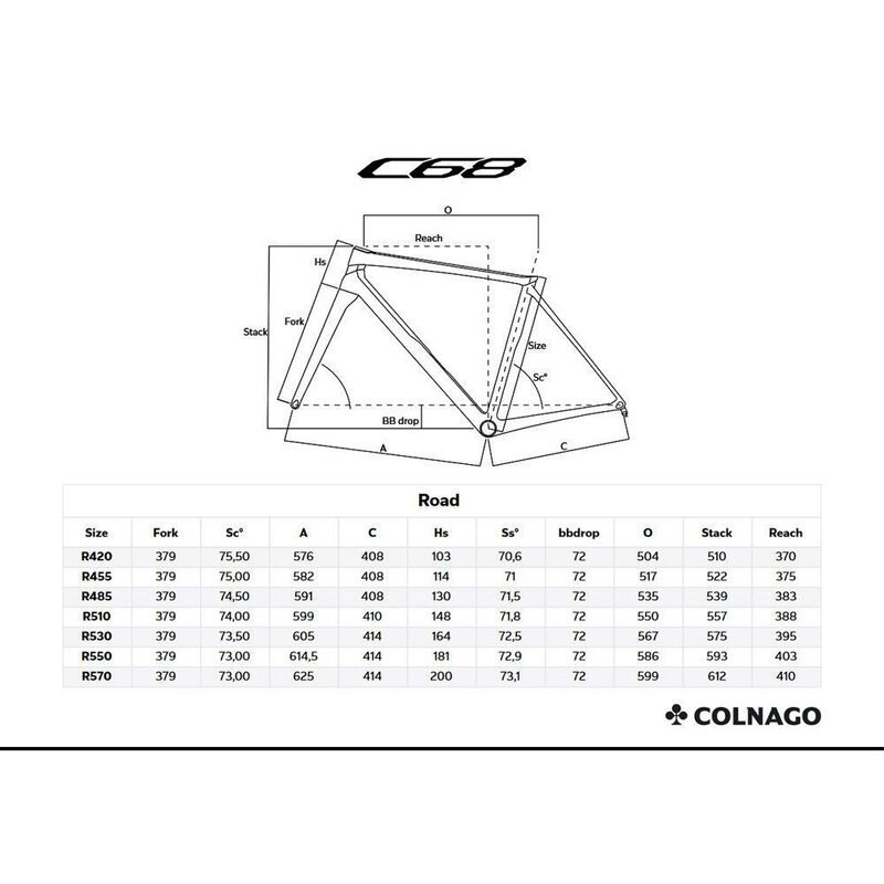 Vélo route Colnago C68 Disc Shimano Ultegra Di2 12v Wind HRBK 2022