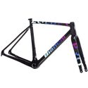 Kit cadre vélo cyclo-cross Bianchi Zolder Pro Z2 Black/Purple Rainbow 2023