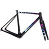 Kit cadre vélo cyclo-cross Bianchi Zolder Pro Z2 Black/Purple Rainbow 2023