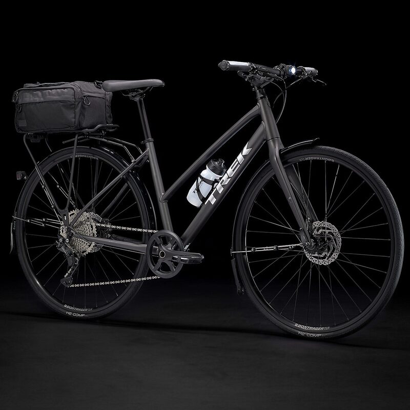 Hybride/stadsfiets Trek FX 3 Disc Stagger Matte Dnister Black