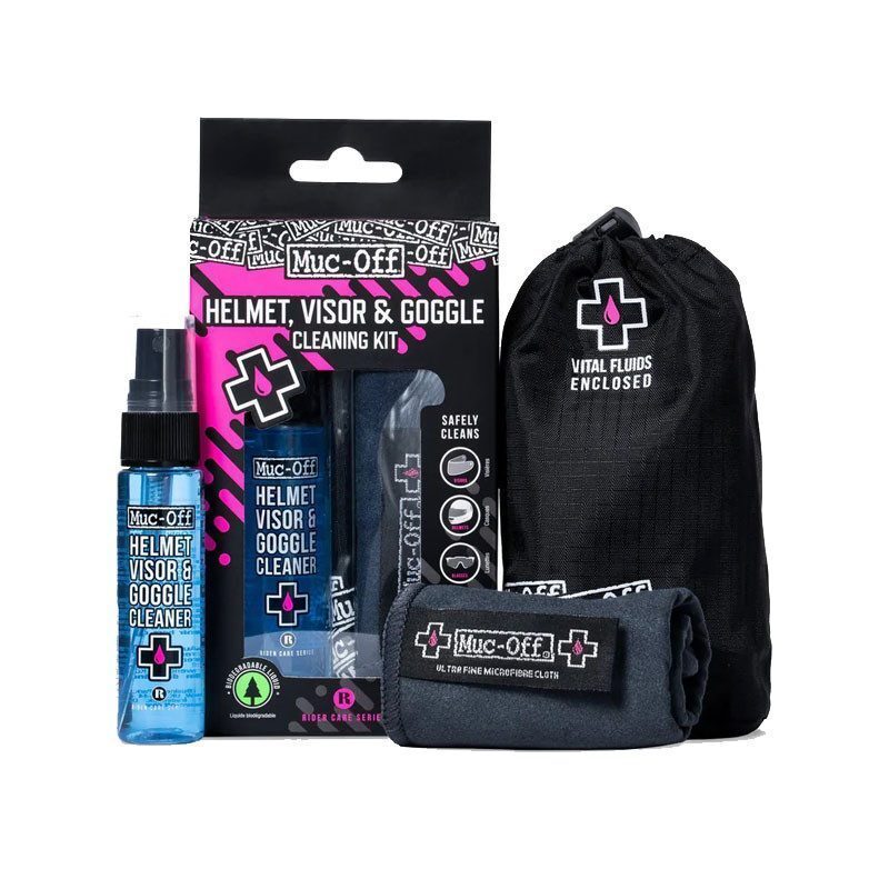 Kit de nettoyage Muc-Off pour lunettes, visières et casque Kit de nettoyage Muc-Off pour lunettes, visières et casque