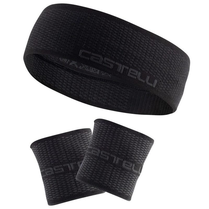 Bandeau vélo Castelli BB 1981 et poignets Castelli Sweat Set