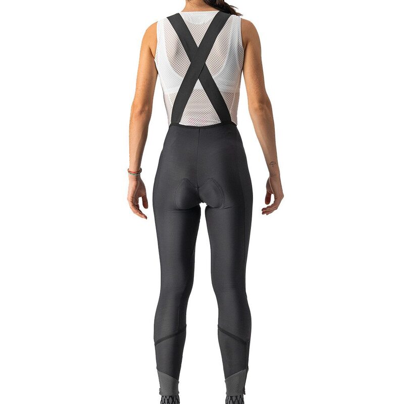 Lange fietsbroek met bretels voor dames Castelli Velocissima DT Bibtight 2025