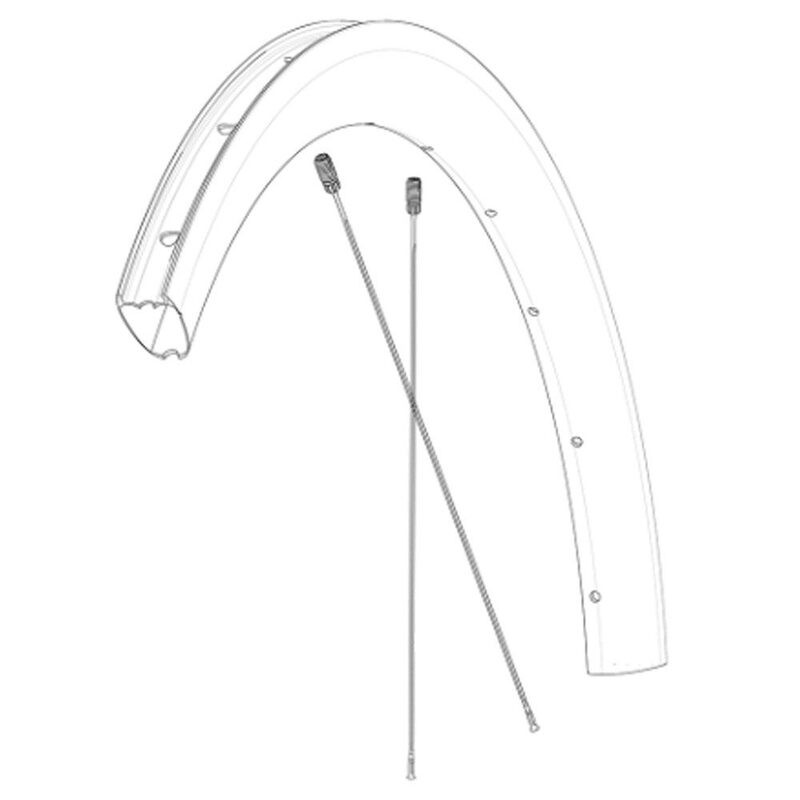 Set van 12 spaken voor voor- en achterwiel Mavic Cosmic SL 45 Disc