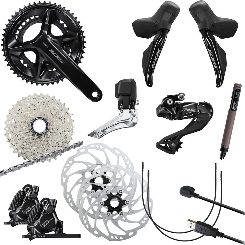 Shimano 105 Di2 R7100 12v schijfremmen racefietsgroep