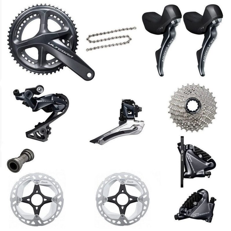 Groupe complet vélo route Shimano Ultegra R8020 freinage disque