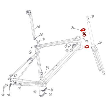 Complete balhoofdset voor BMC SLR01 en 02 frame - 301148