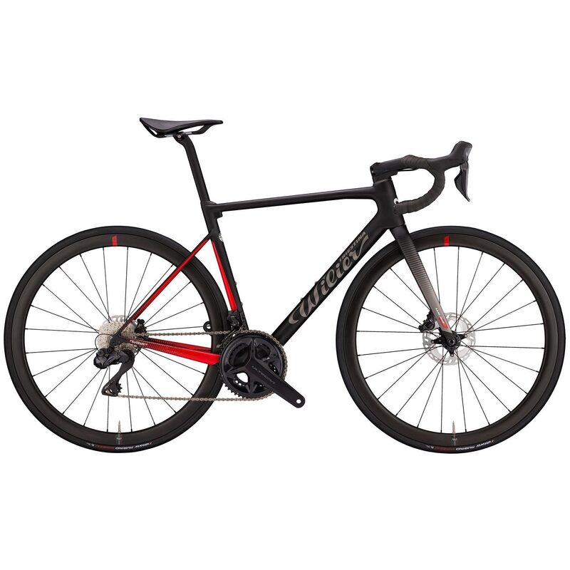 Vélo route Wilier Triestina 0 SL Disc Campagnolo Chorus 12v Black Red Matt 2023