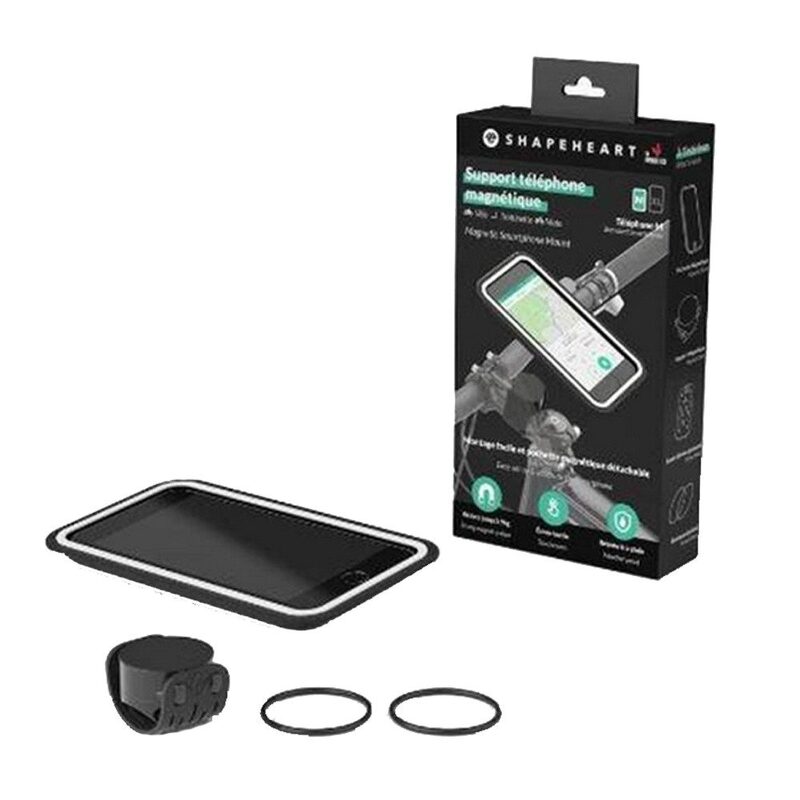 Support téléphone vélo magnétique Shapeheart M noir aimant puissant Iphone