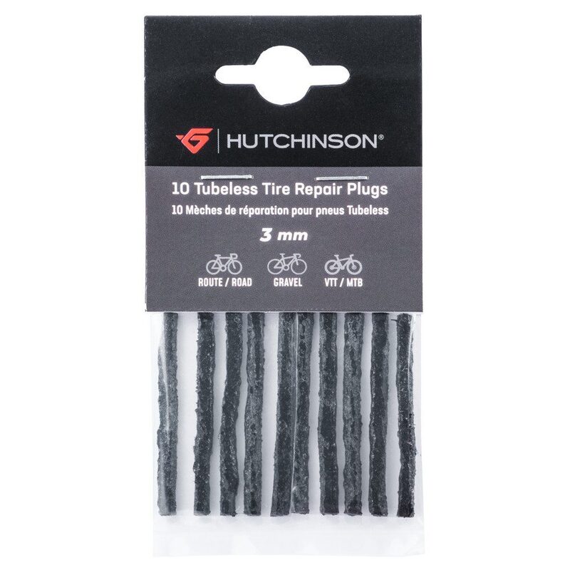 Kit de 10 mèches réparation Hutchinson Tire Repair Plugs Tubeless
