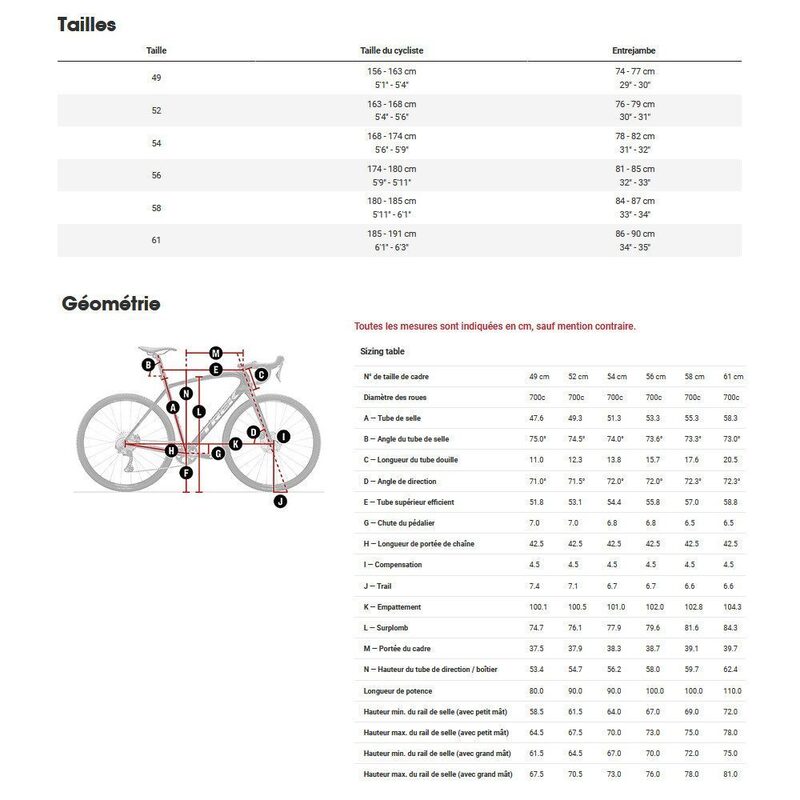 Kit cadre vélo cyclo-cross Trek Boone Disc Carbon Smoke/Lithium Grey/Trek Black 2023
